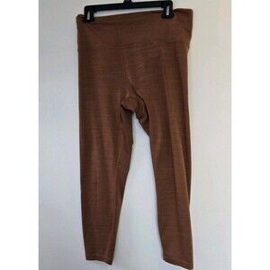 Athleta‎ Leggings Womens L Brown Elation Chaturanga Tight Pull On Capri Athletic